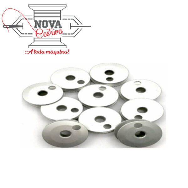 Carretel plana dos agujas 155484-001 aluminio grande